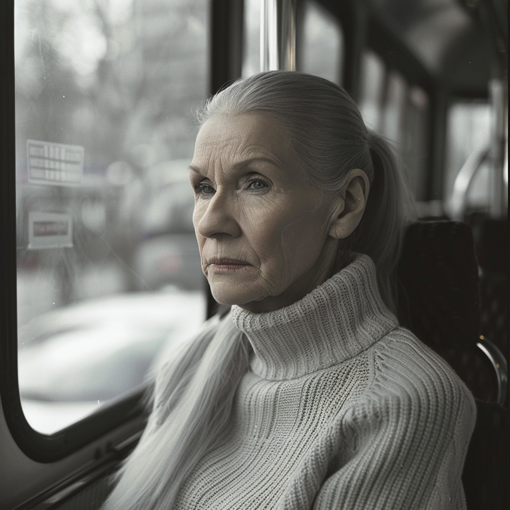 Une femme dans le bus | Source : Midjourney