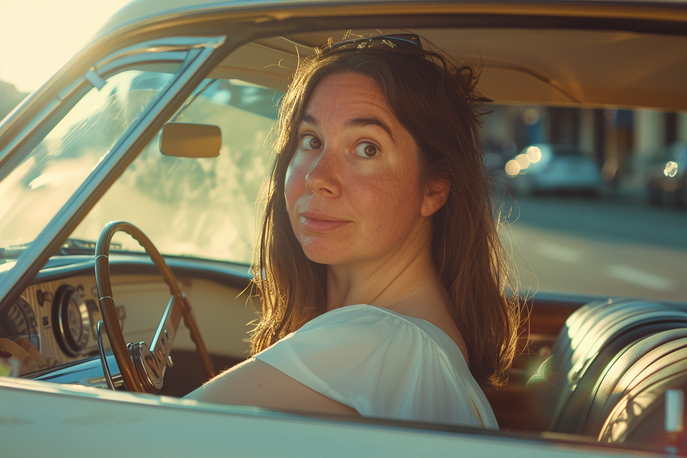 Une femme qui démarre sa voiture | Source : Midjourney