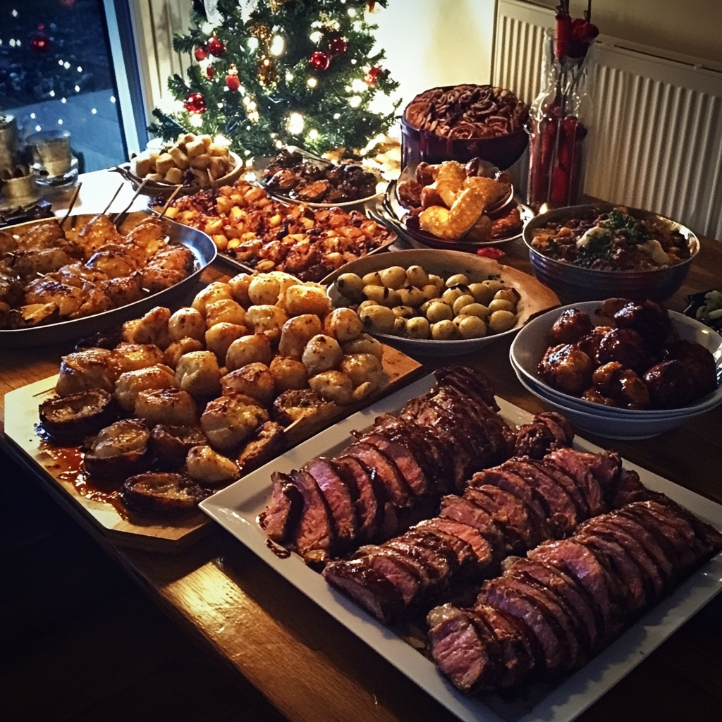 Un festin de Noël | Source : Midjourney