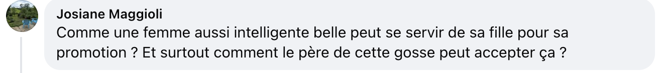 Capture d'écran du commentaire d'un internaute I Source : Facebook
