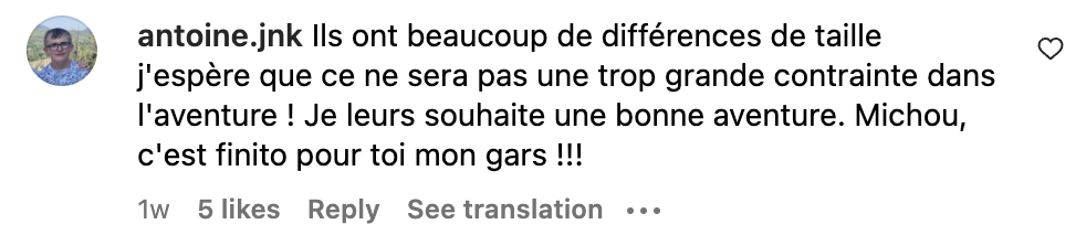 Commentaire d’un internaute sur le duo formé par Nelson Monfort et Calisson Goasdoué | Source : Capture Instagram