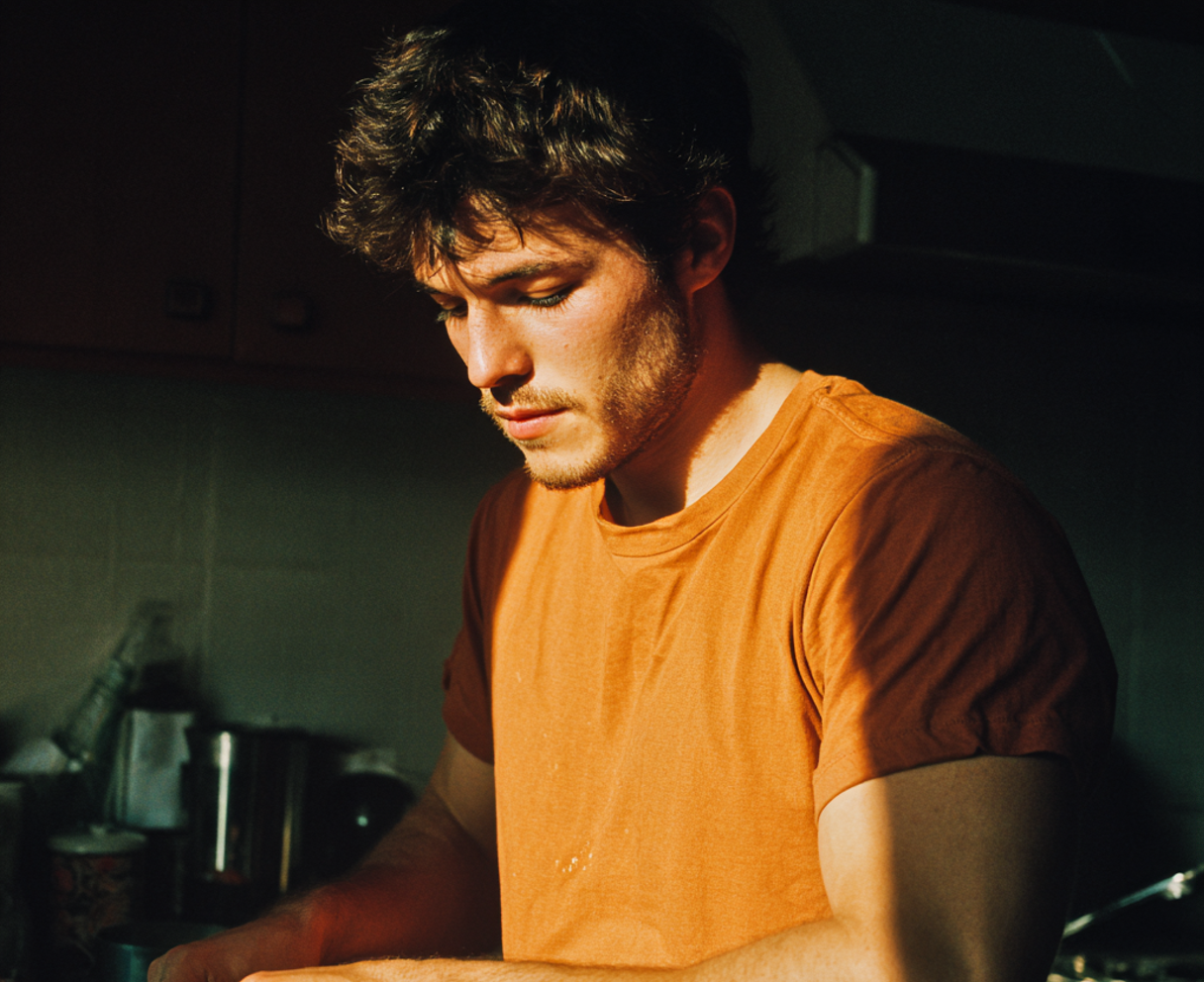 Un homme occupé dans une cuisine | Source : Midjourney