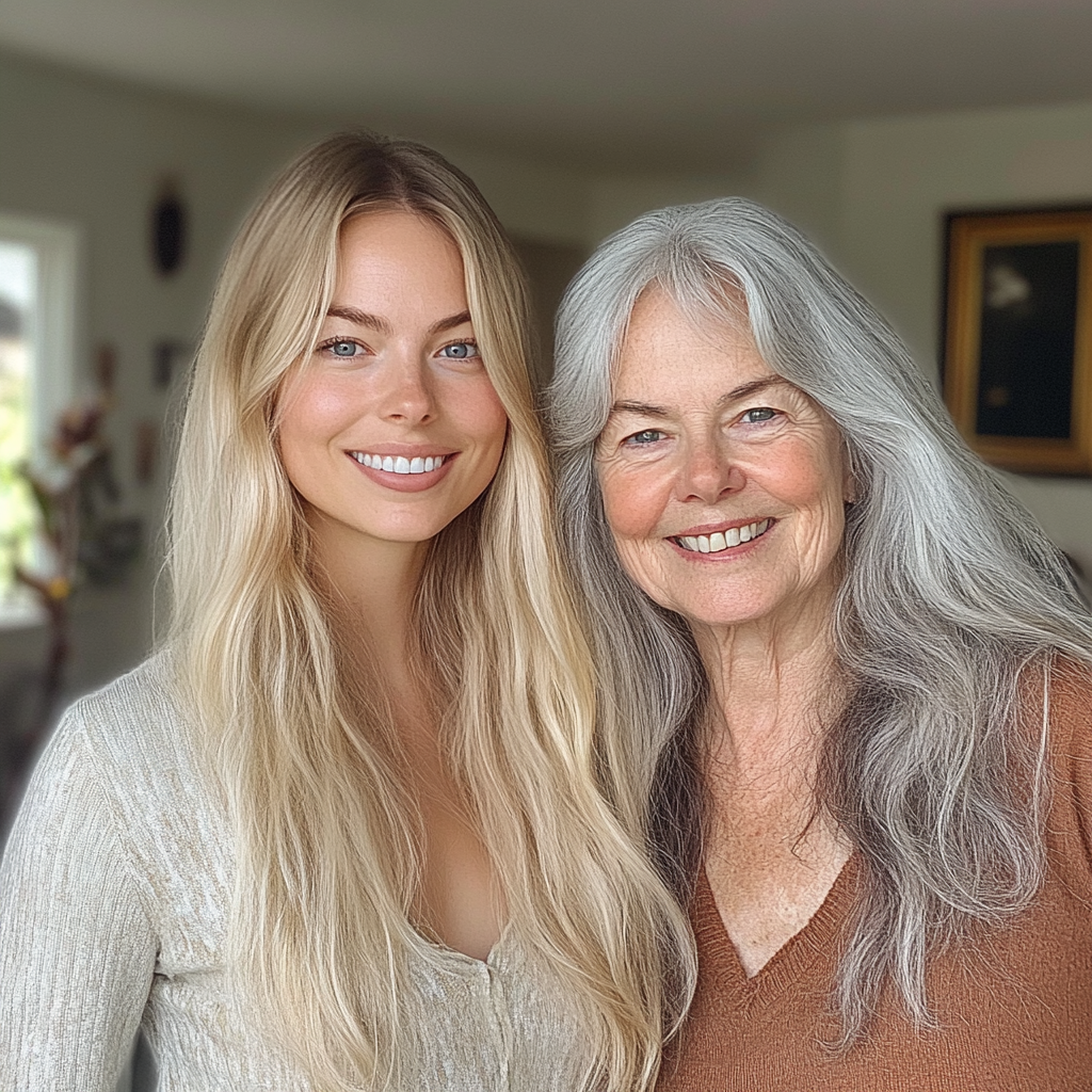 Deux femmes souriantes | Source : Midjourney