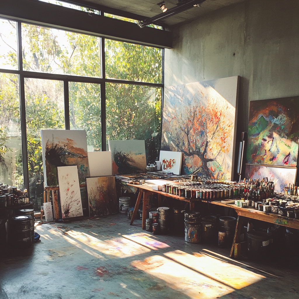 Un studio d'art | Source : Midjourney