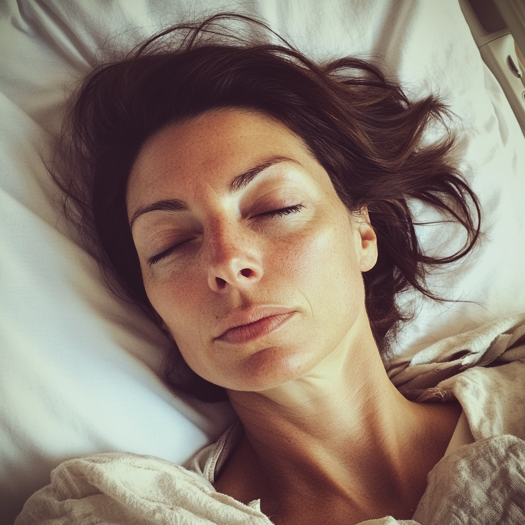 Une femme allongée dans un lit d'hôpital | Source : Midjourney