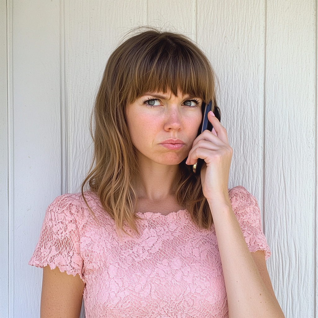 Une femme qui parle au téléphone | Source : Midjourney