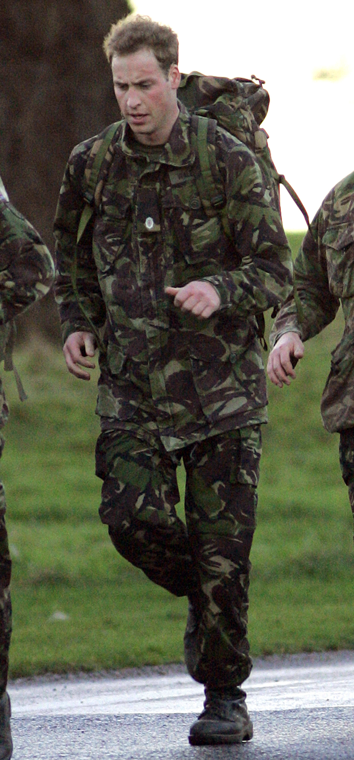 Le Prince William lors d'un entraînement militaire le 19 janvier 2007 à Windsor, en Angleterre. | Source : Getty Images