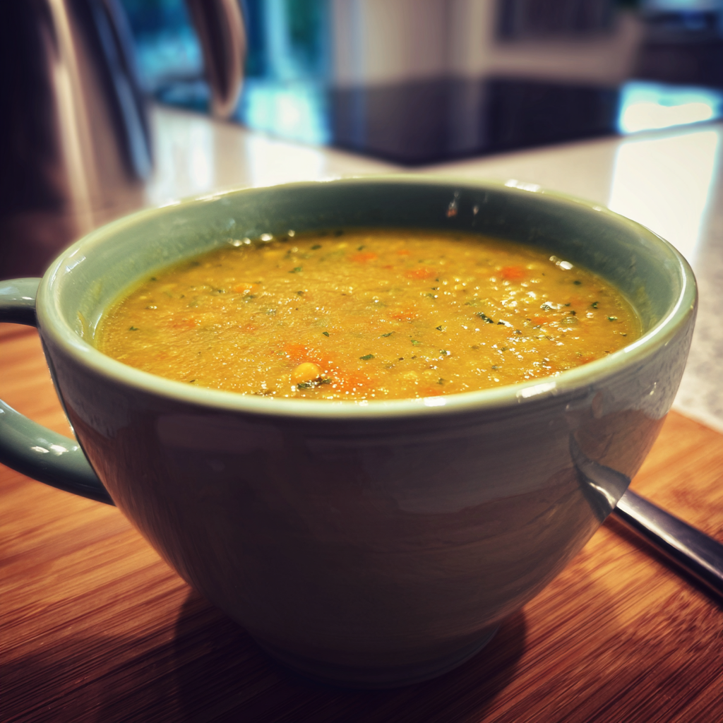 Un bol de soupe de lentilles | Source : Midjourney