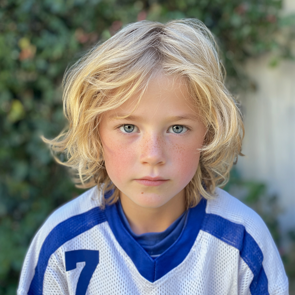 Un petit garçon en uniforme de baseball | Source : Midjourney