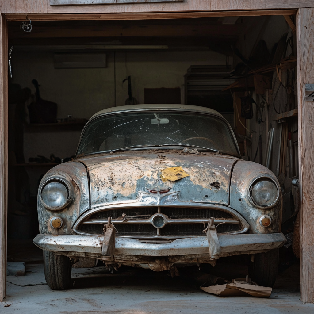 Une vieille voiture délabrée | Source : Midjourney