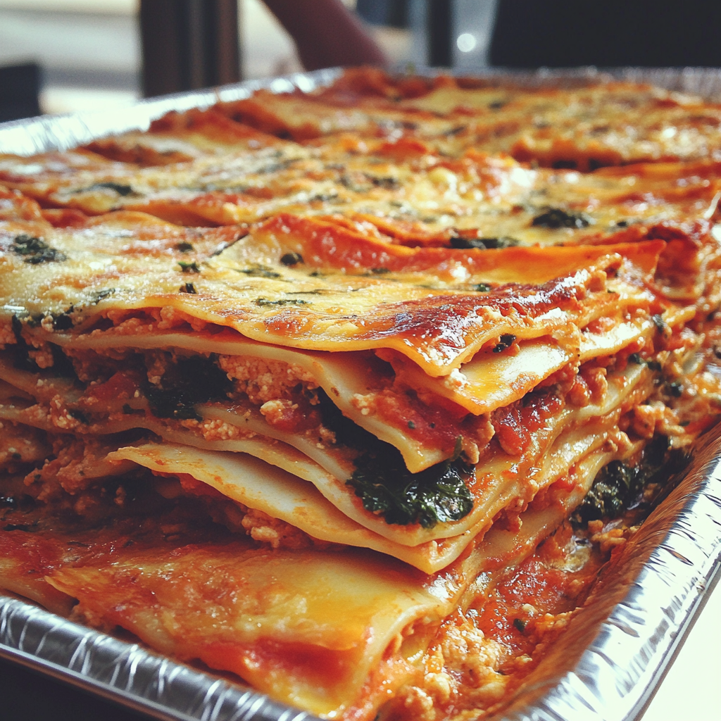 Un plateau de lasagnes | Source : Midjourney