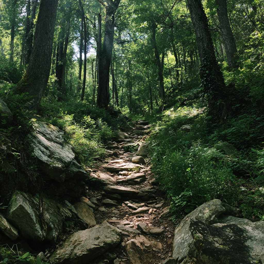 Un magnifique sentier de randonnée | Source : Midjourney