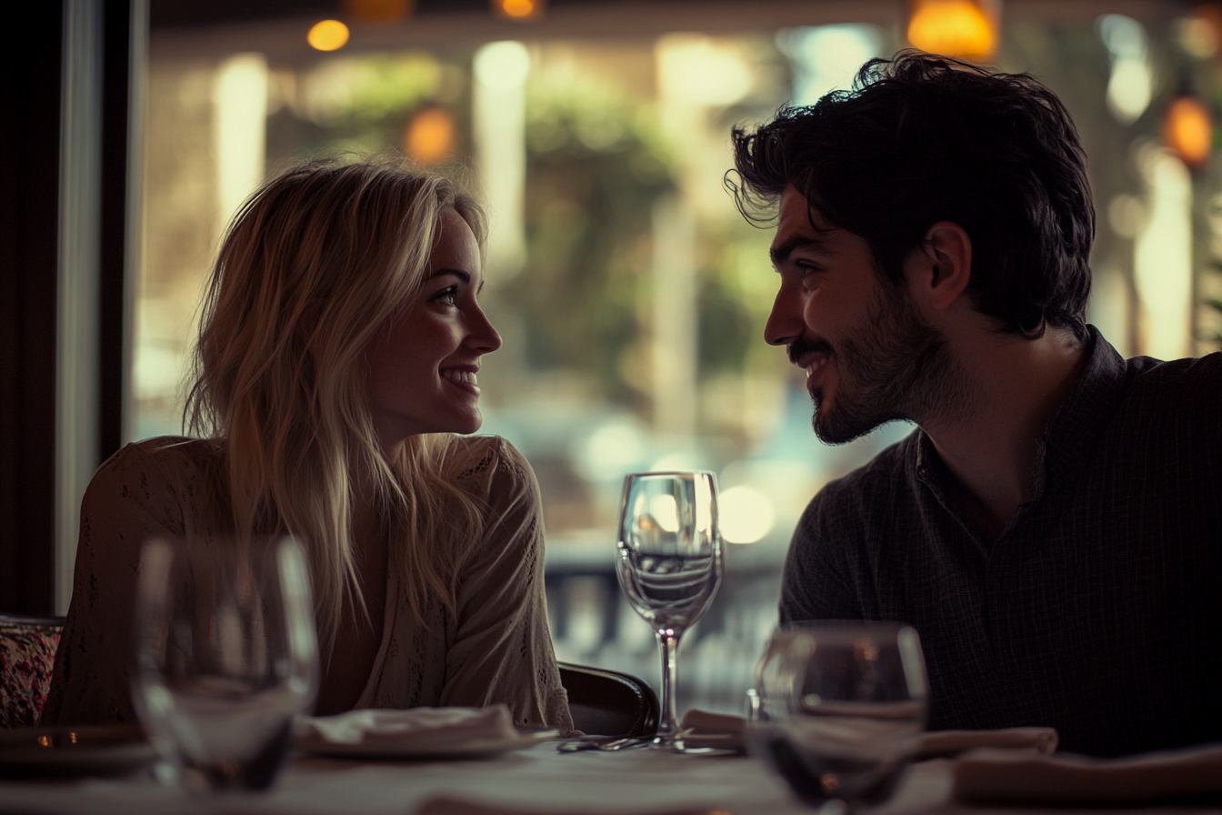 Un homme et une femme en rendez-vous dans un restaurant | Source : Midjourney