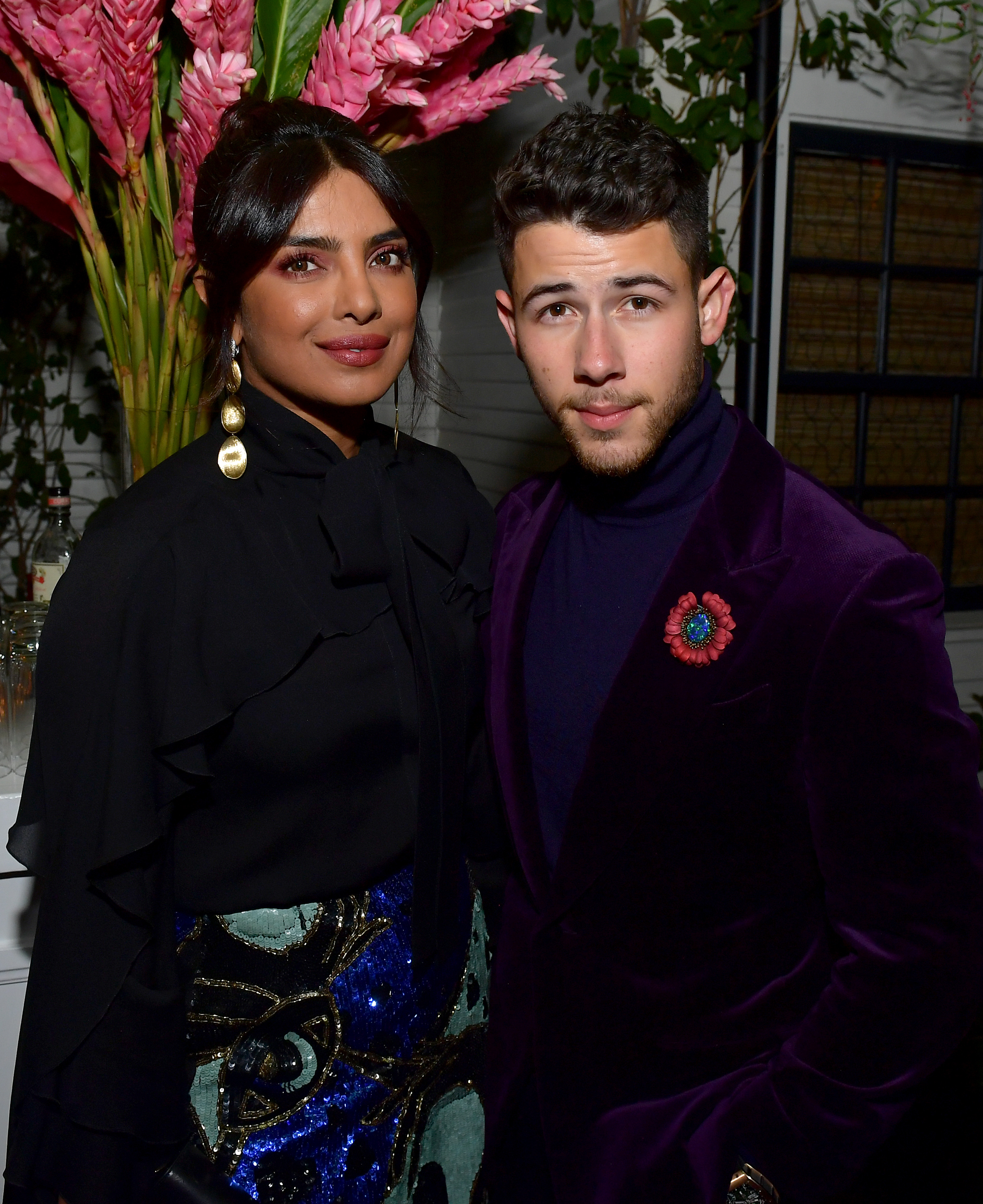 Priyanka Chopra et Nick Jonas photographiés le 4 janvier 2020, à West Hollywood, en Californie. | Source : Getty Images