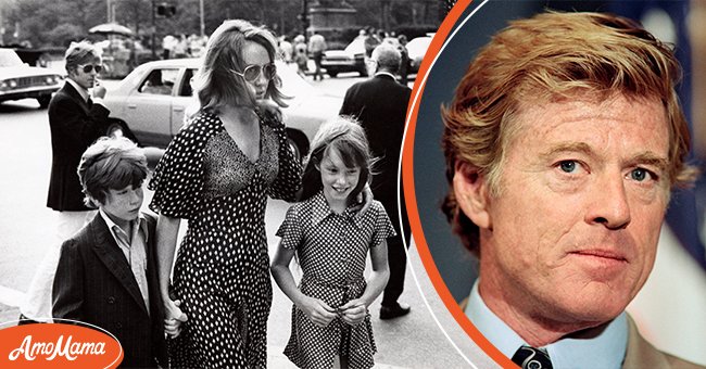 Photos de l'acteur Robert Redford, son ancienne femme, Lola Van Wangenen et leurs enfants | Photo : Getty Images