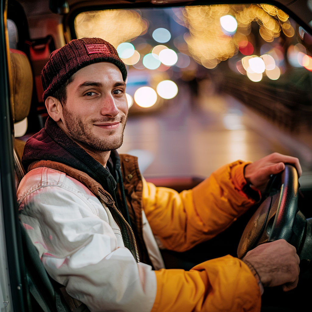 Un chauffeur de taxi à l'air aimable | Source : Midjourney