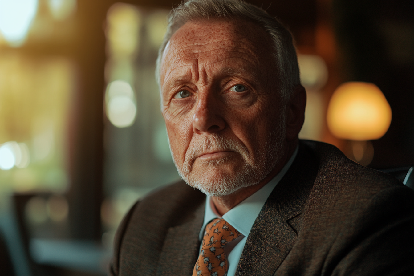 Un homme assis dans son bureau | Source : Midjourney