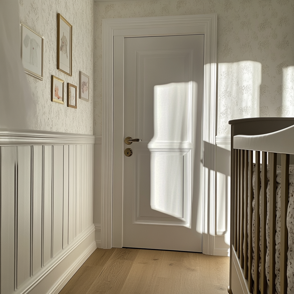 Une porte vers la chambre d'enfant dans le couloir | Source : Midjourney