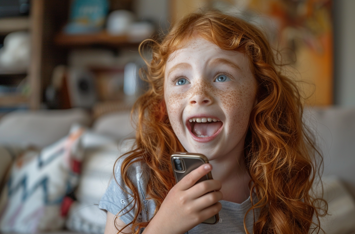 Une fille qui parle au téléphone portable | Source : Midjourney