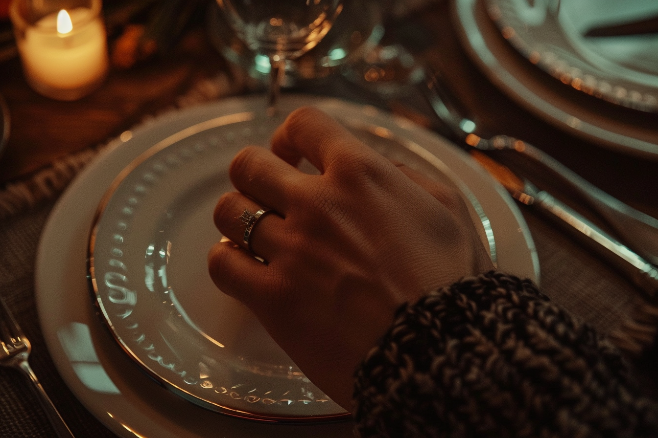 Une femme portant une bague | Source : Midjourney