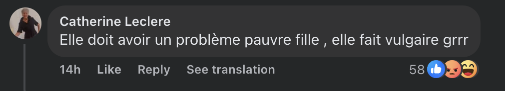 Commentaire d'internaute sur la vidéo de Giulia Sarkozy | Source : TikTok