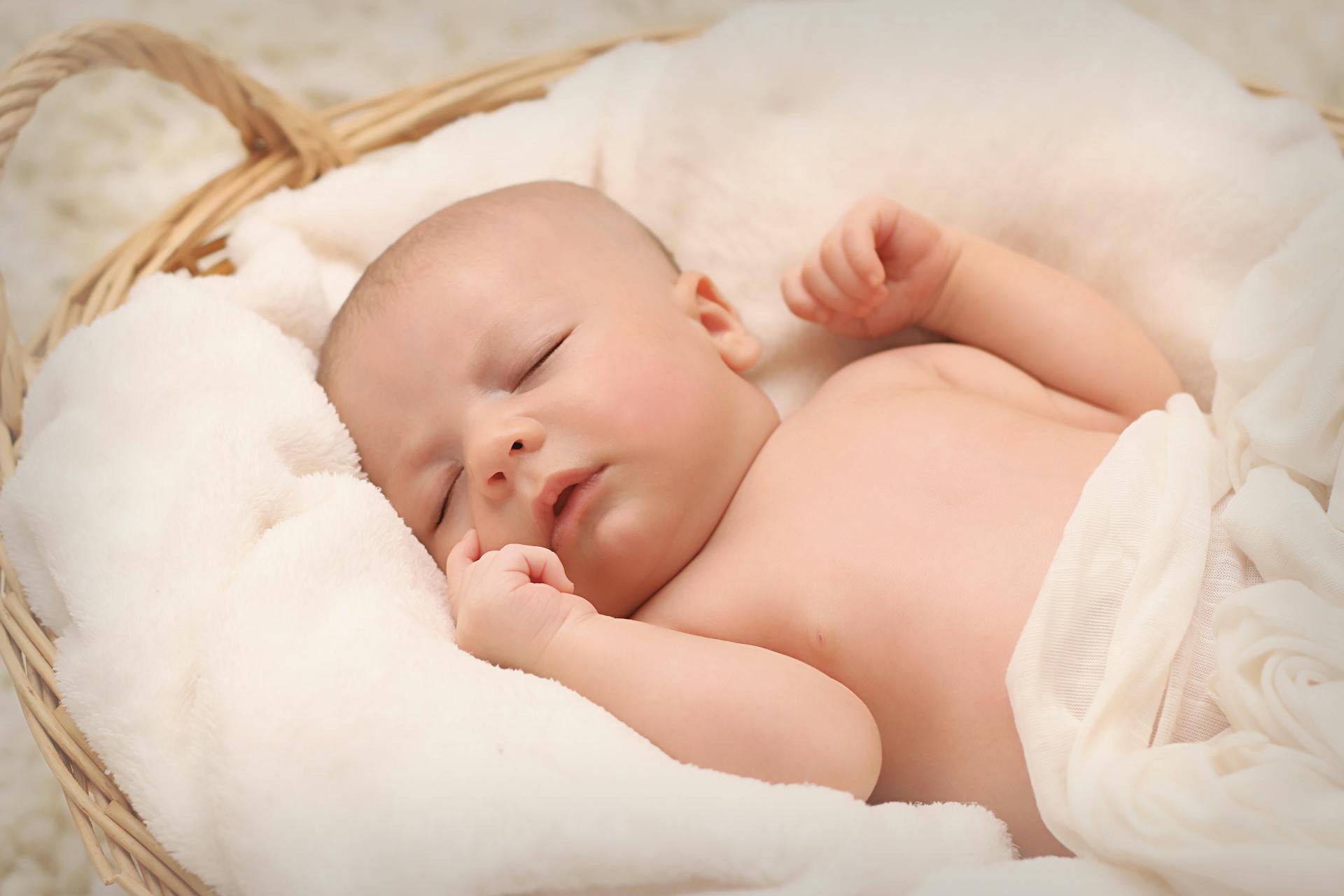 Bébé dormant dans un panier | Source : Pexels