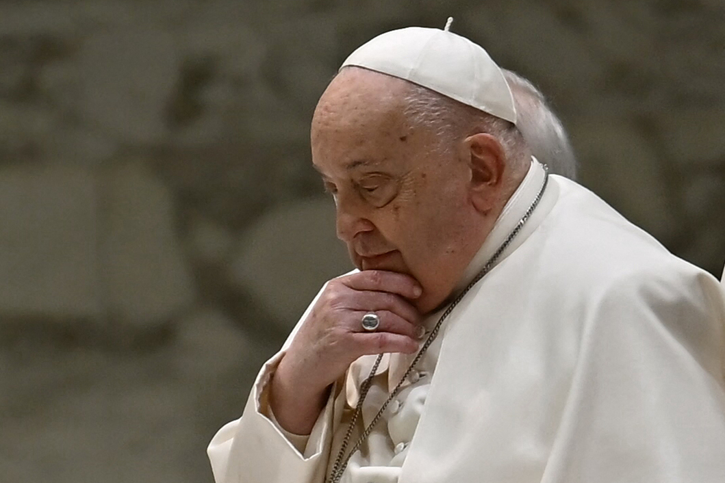 Le pape François à la salle Paul-VI au Vatican, le 12 février 2025. | Source : Getty Images