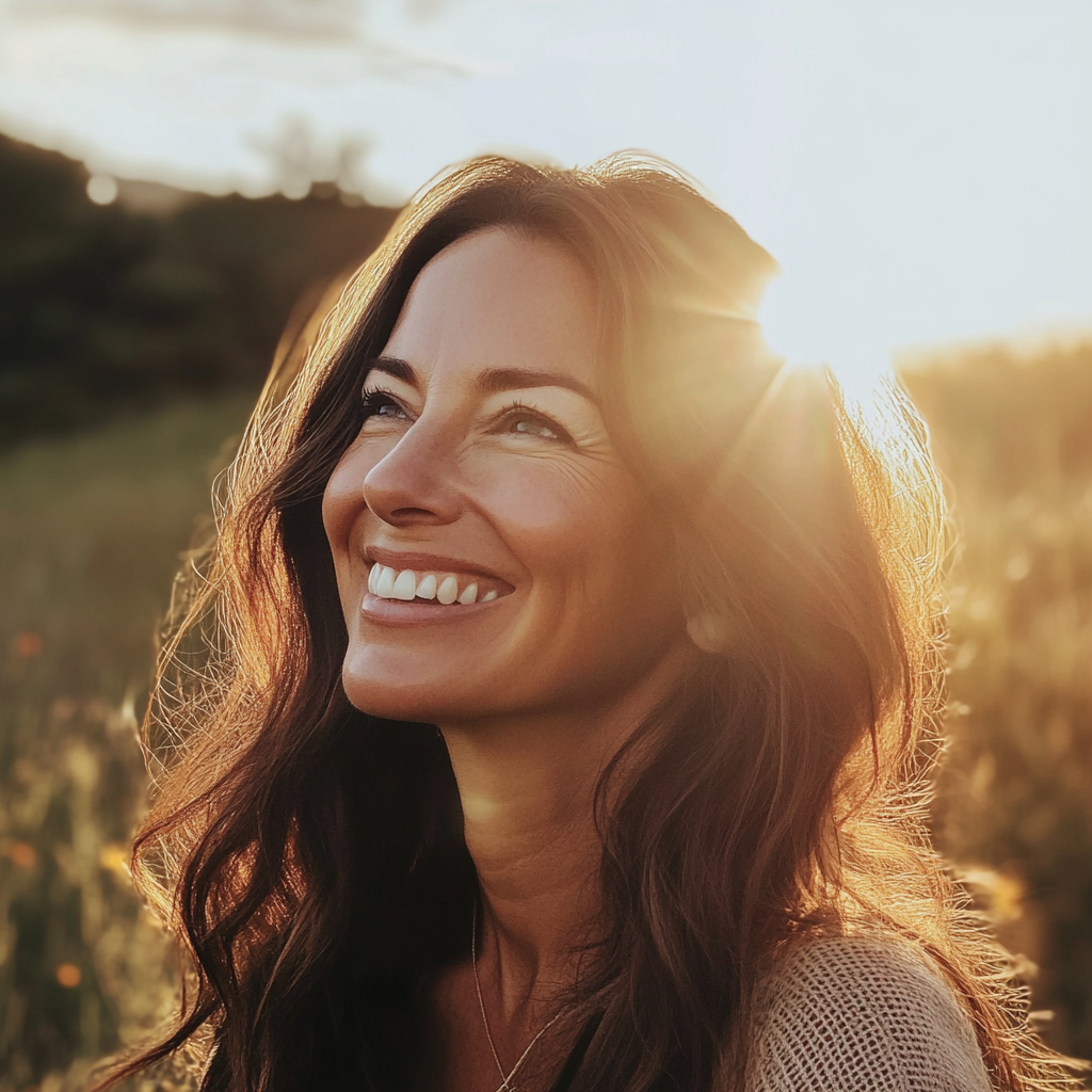 Une femme souriante | Source : Midjourney