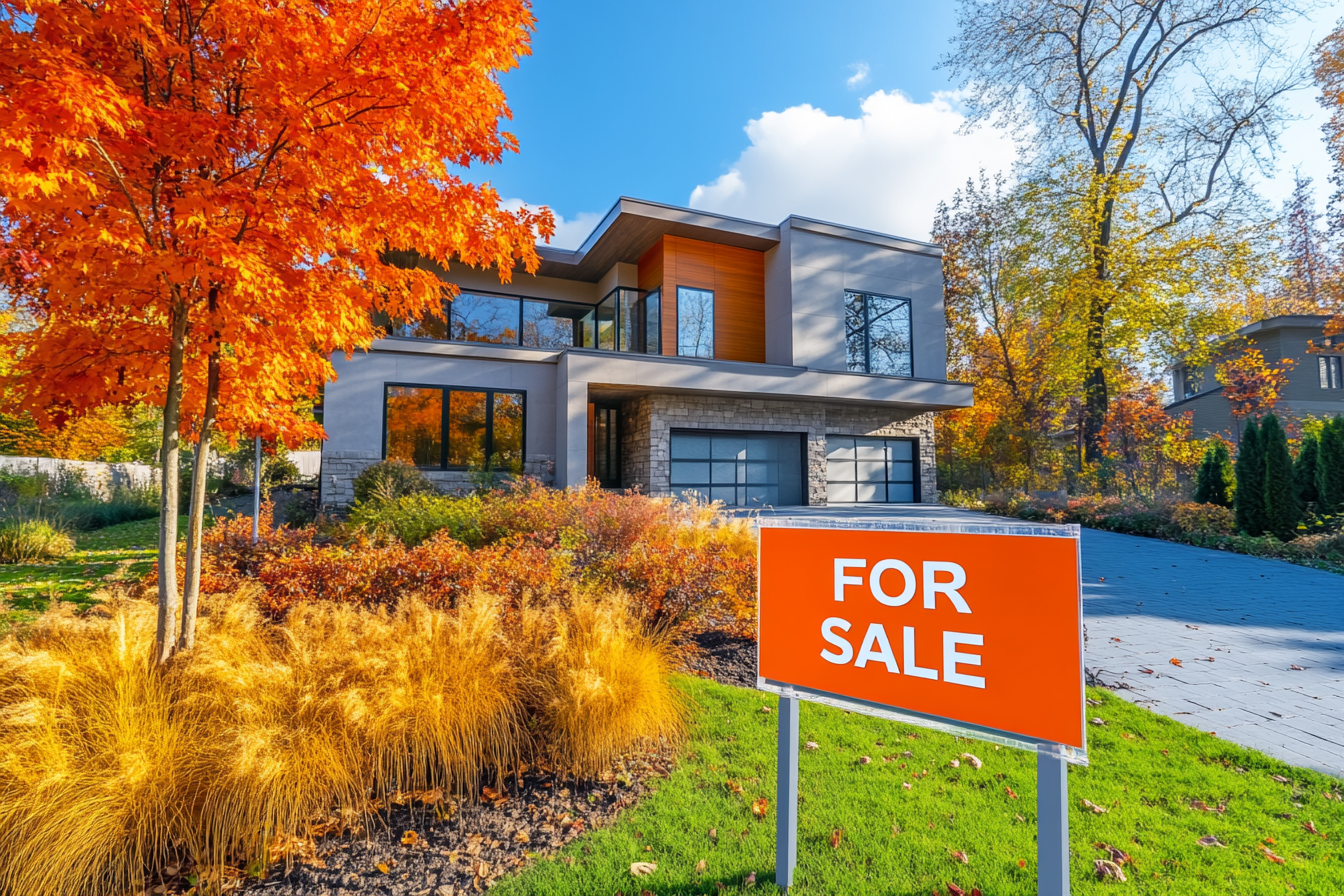 Une maison avec un panneau "À vendre" | Source : Midjourney