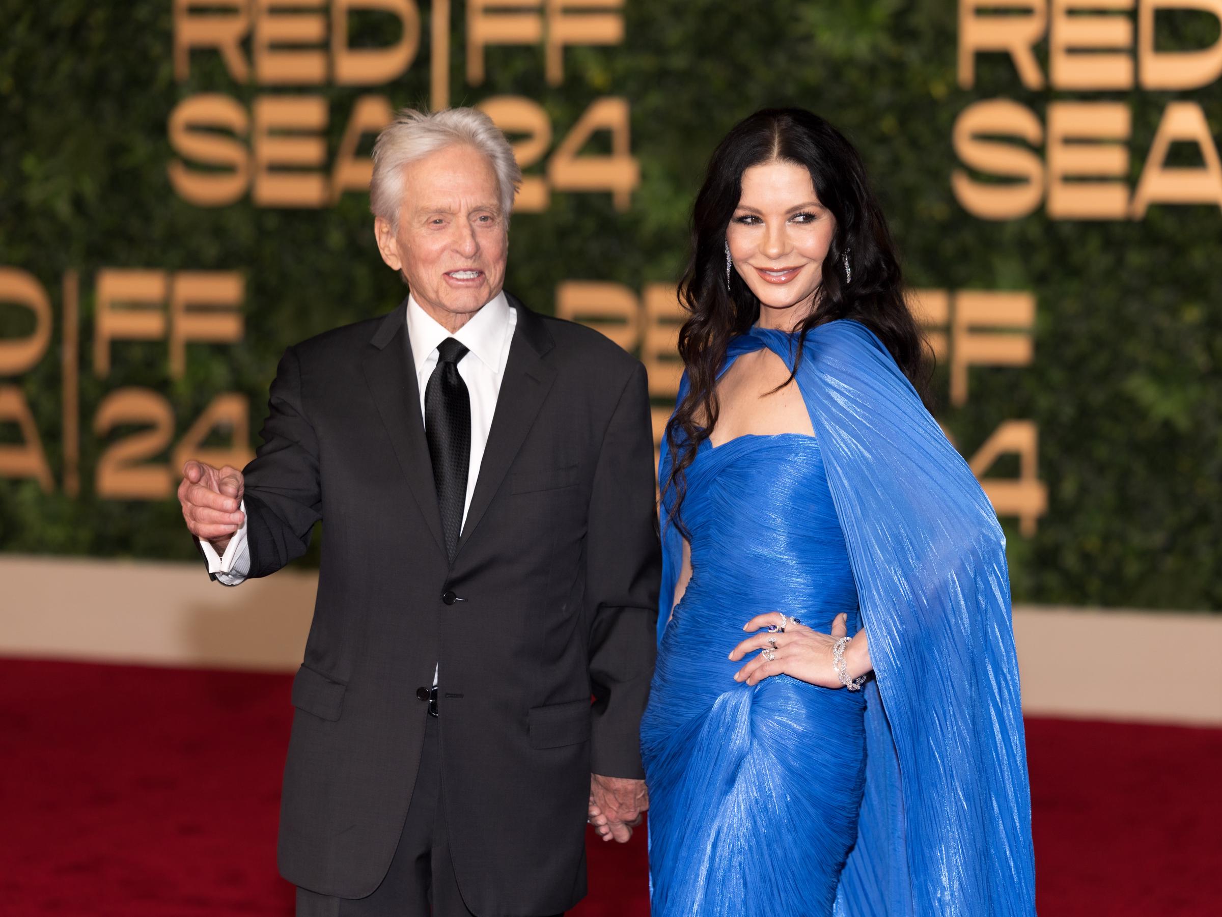 Michael Douglas et Catherine Zeta-Jones. | Source : Getty Images