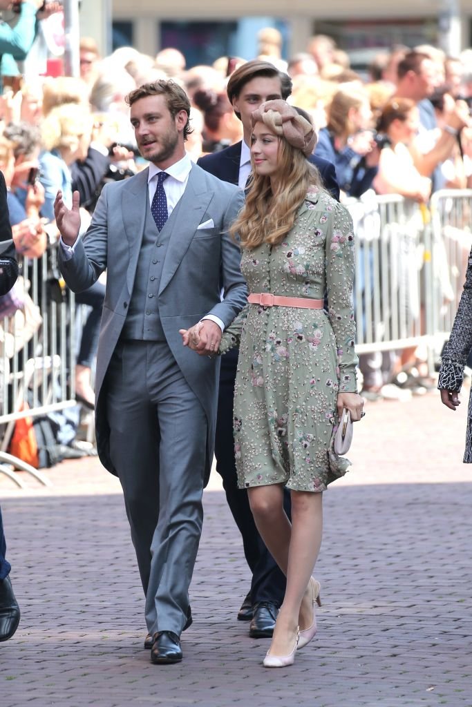 Pierre Casiraghi et sa femme Beatrice Borromeo au mariage du Prince Ernst August d'Hanover le 8 juillet 2017 à Hanover. l Source : Getty Images