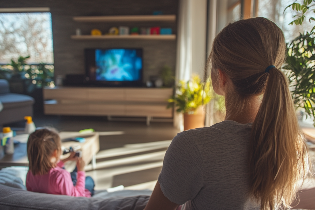 Une femme qui surveille sa fille | Source : Midjourney