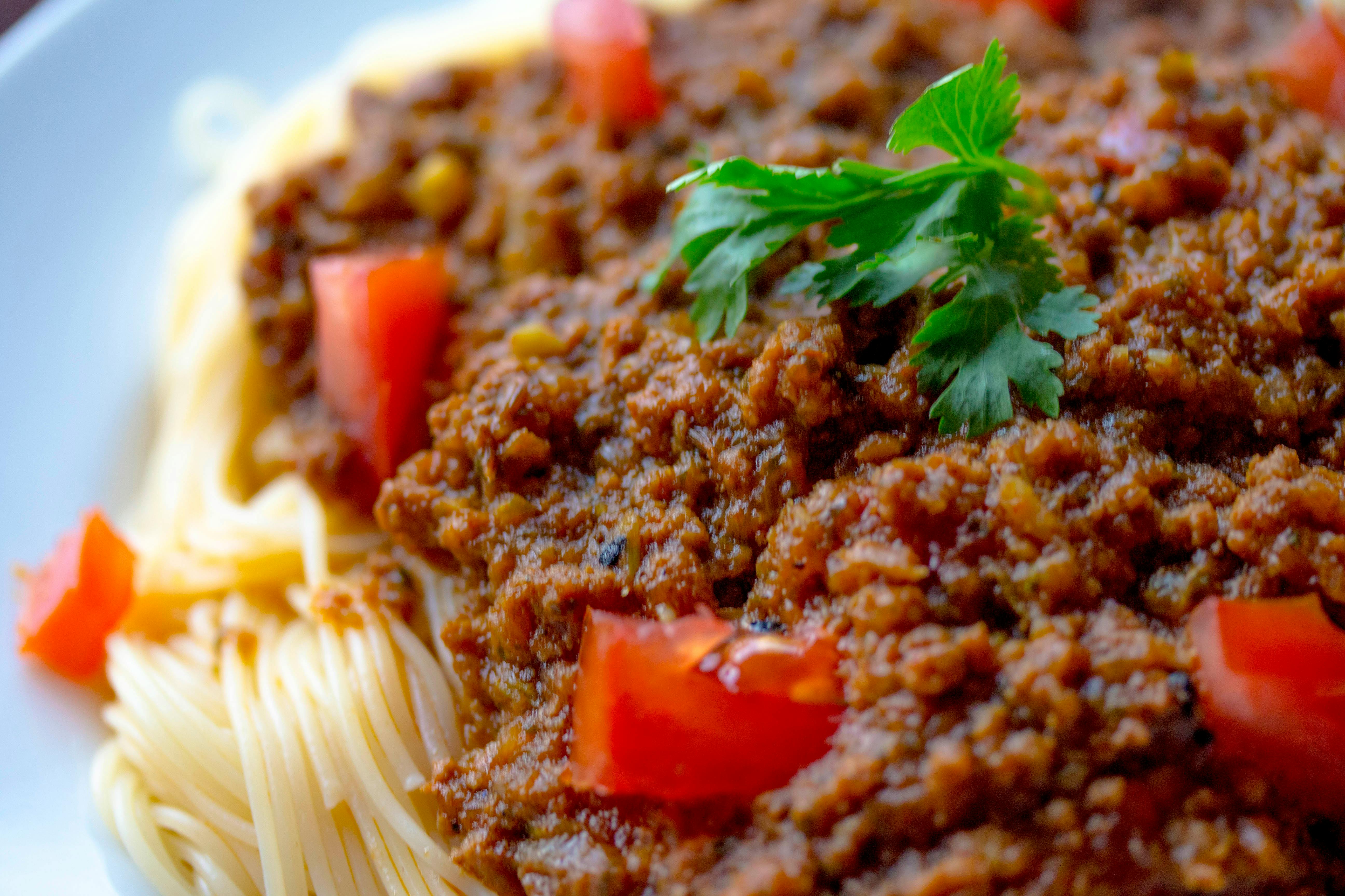 Spaghetti et sauce à la viande | Source : Pexels