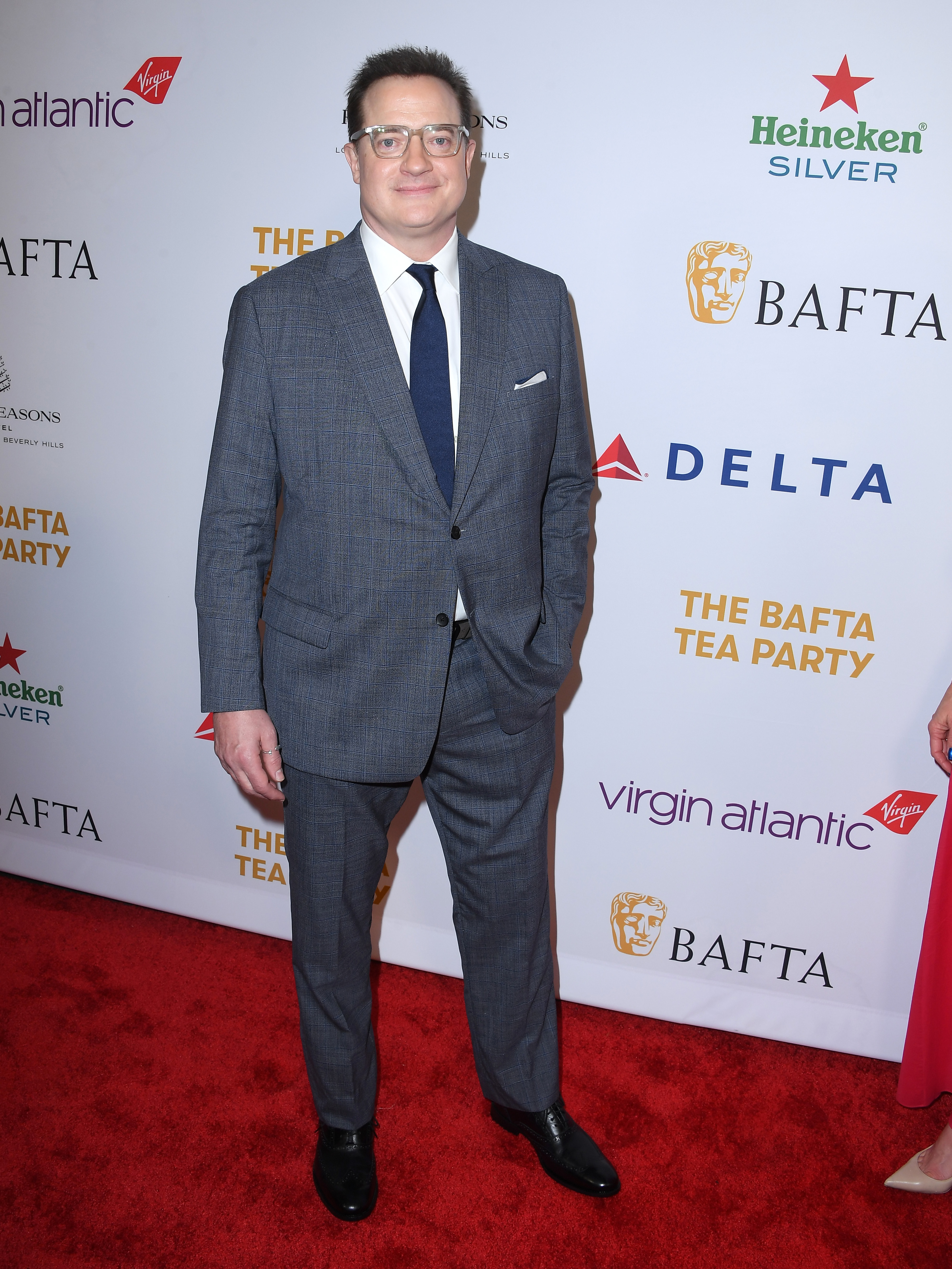 Brendan Fraser arrive à la BAFTA Tea Party au Four Seasons Hôtel Los Angeles le 14 janvier 2023 à Los Angeles, Californie. | Source : Getty Images