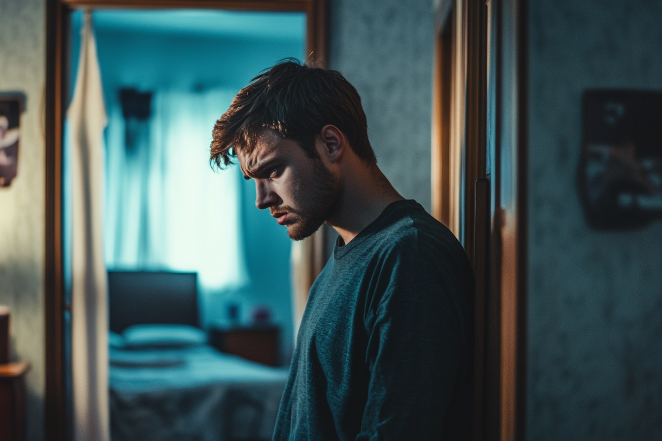 Un homme debout dans l'embrasure d'une porte | Source : Midjourney