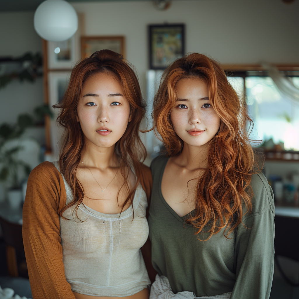 Deux femmes côte à côte | Midjourney