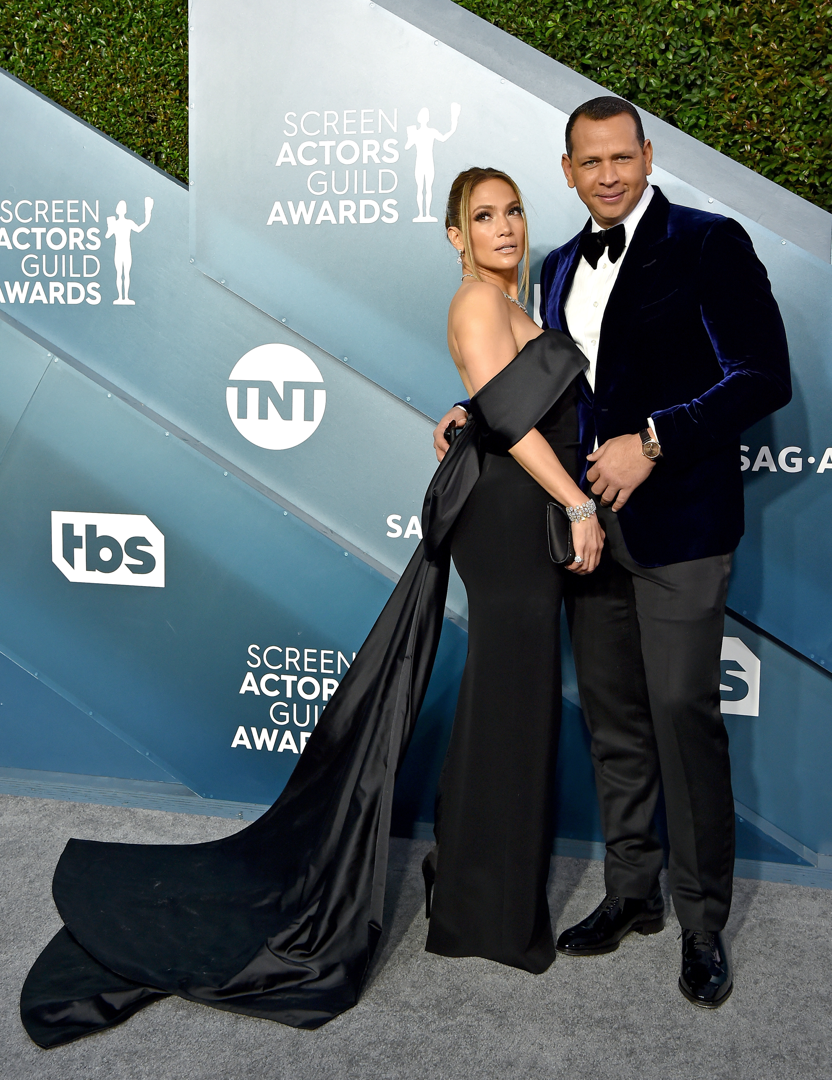 Jennifer Lopez et Alex Rodriguez lors de la 26e cérémonie annuelle des Screen Actors Guild Awards à Los Angeles, Californie, le 19 janvier 2020 | Source : Getty Images