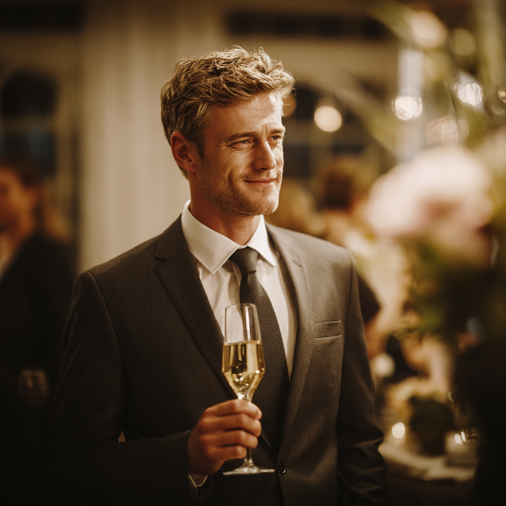 Un homme lors de son mariage | Source : Midjourney