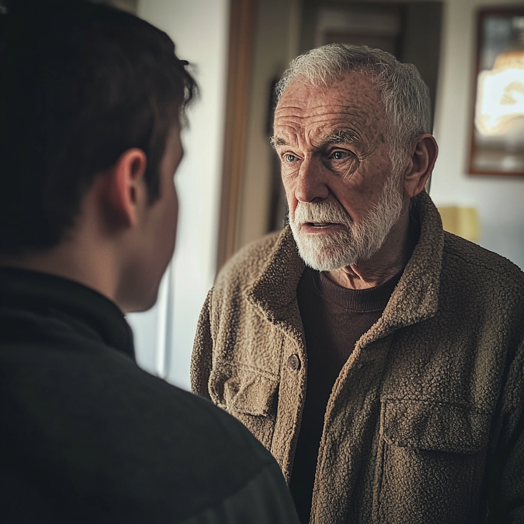 Homme confronté à un homme âgé | Source : Midjourney