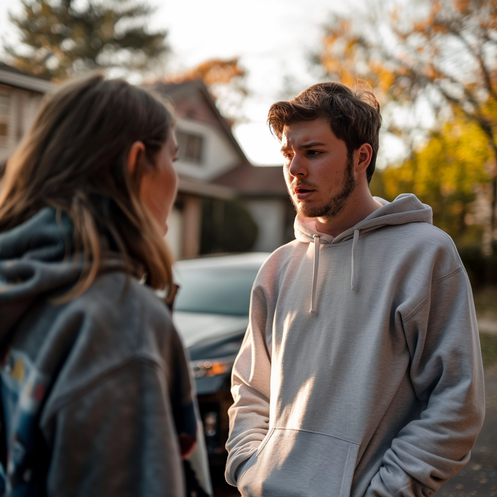 Mark dit à Emily de ne pas s'approcher de sa famille et de sa maison | Source : Midjourney