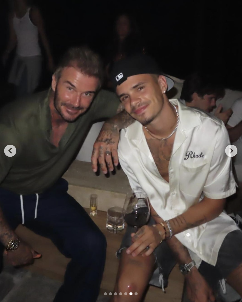 David Beckham et Romeo James Beckham vus ensemble sur une photo partagée le 28 août 2024 | Source : Instagram/victoriabeckham