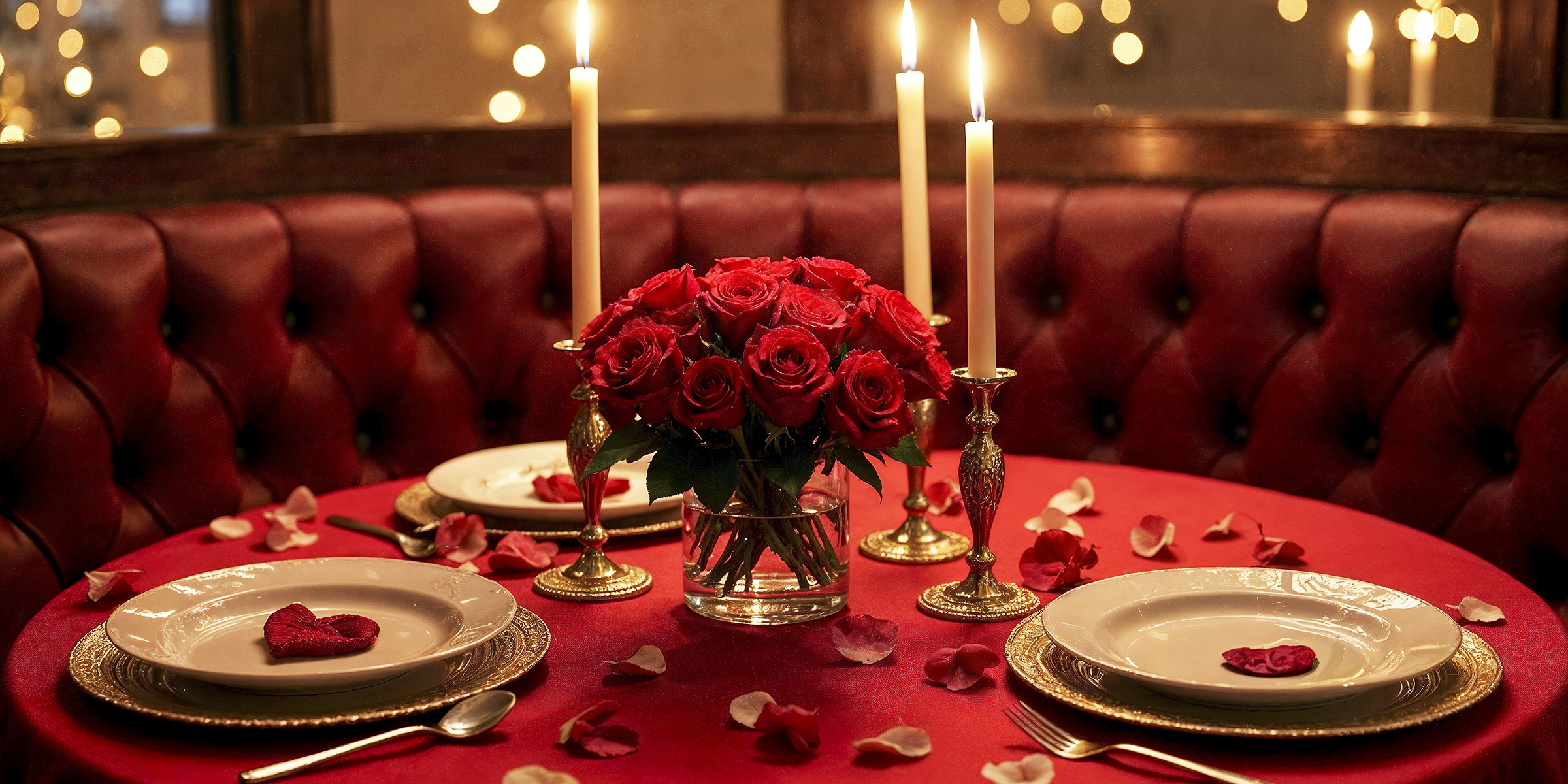 Un dîner romantique de Saint-Valentin | Source : Freepik.com/freepik