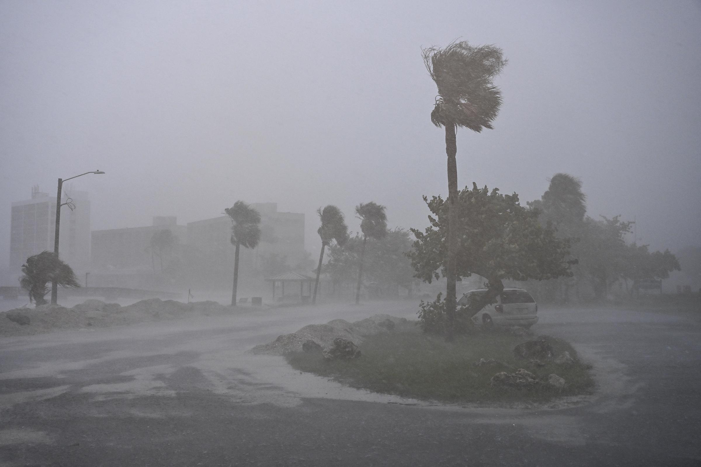 La pluie tombe abondamment à Fort Myers, en Floride, le 9 octobre 2024 | Source : Getty Images