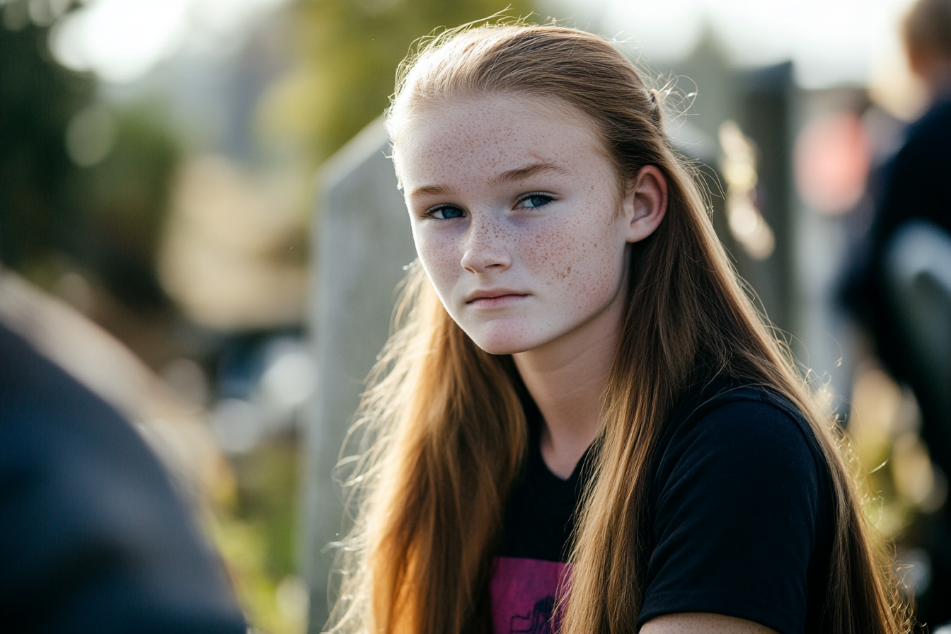 Une adolescente dans un cimetière | Source : Midjourney