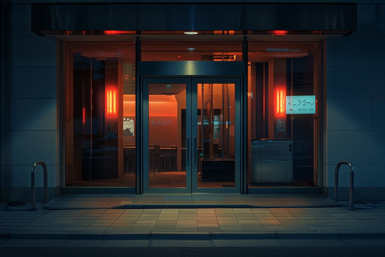 Une porte fermée d'un restaurant | Source : Midjourney