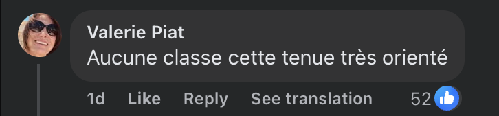 Capture d'écran du commentaire d'un internaute I Source : Facebook Purepeople