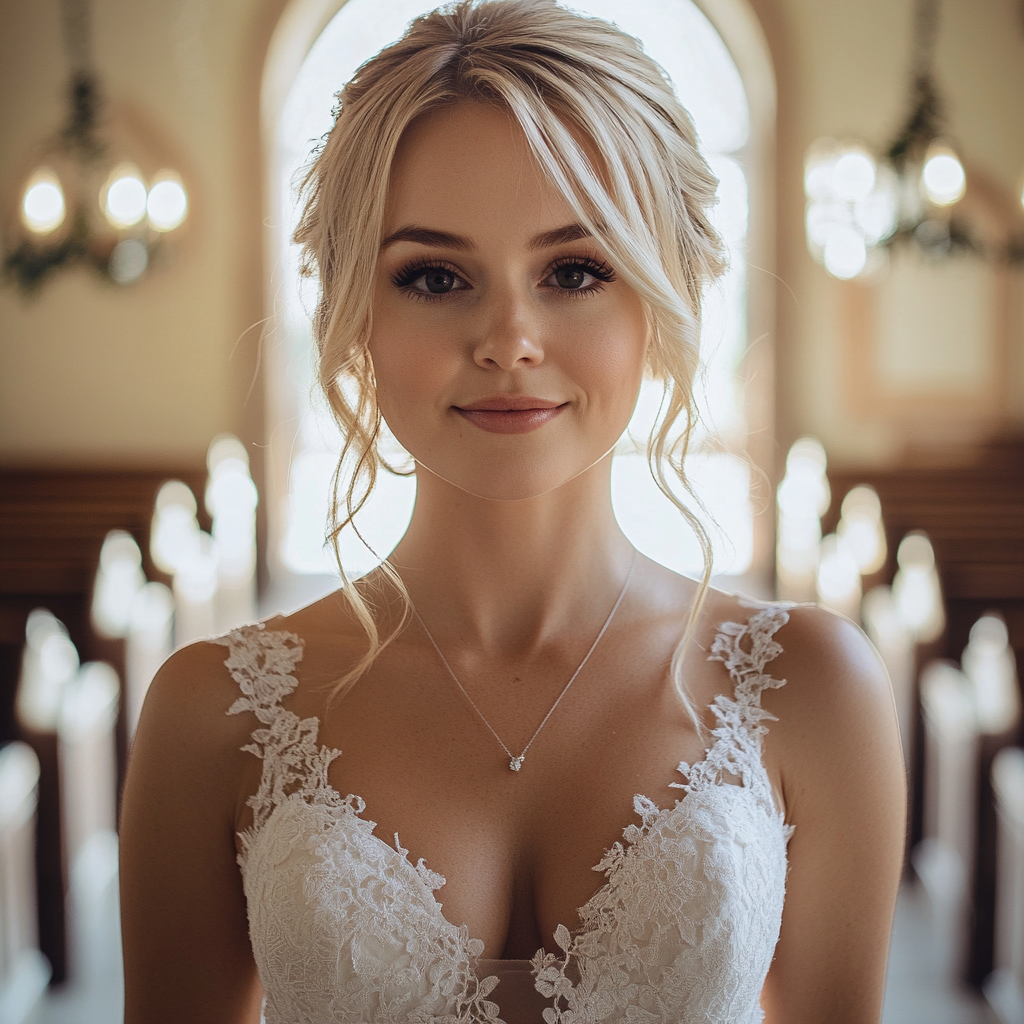 Une mariée souriante | Source : Midjourney