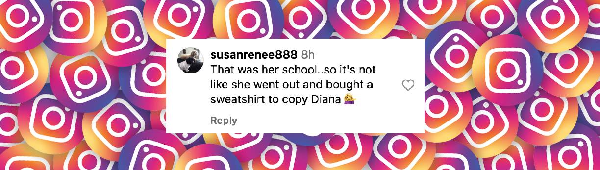 Un internaute commente le fait que Meghan Markle porte un sweat-shirt semblable à celui de la défunte princesse Diana, posté le 25 février 2025 | Source : Instagram/extratv