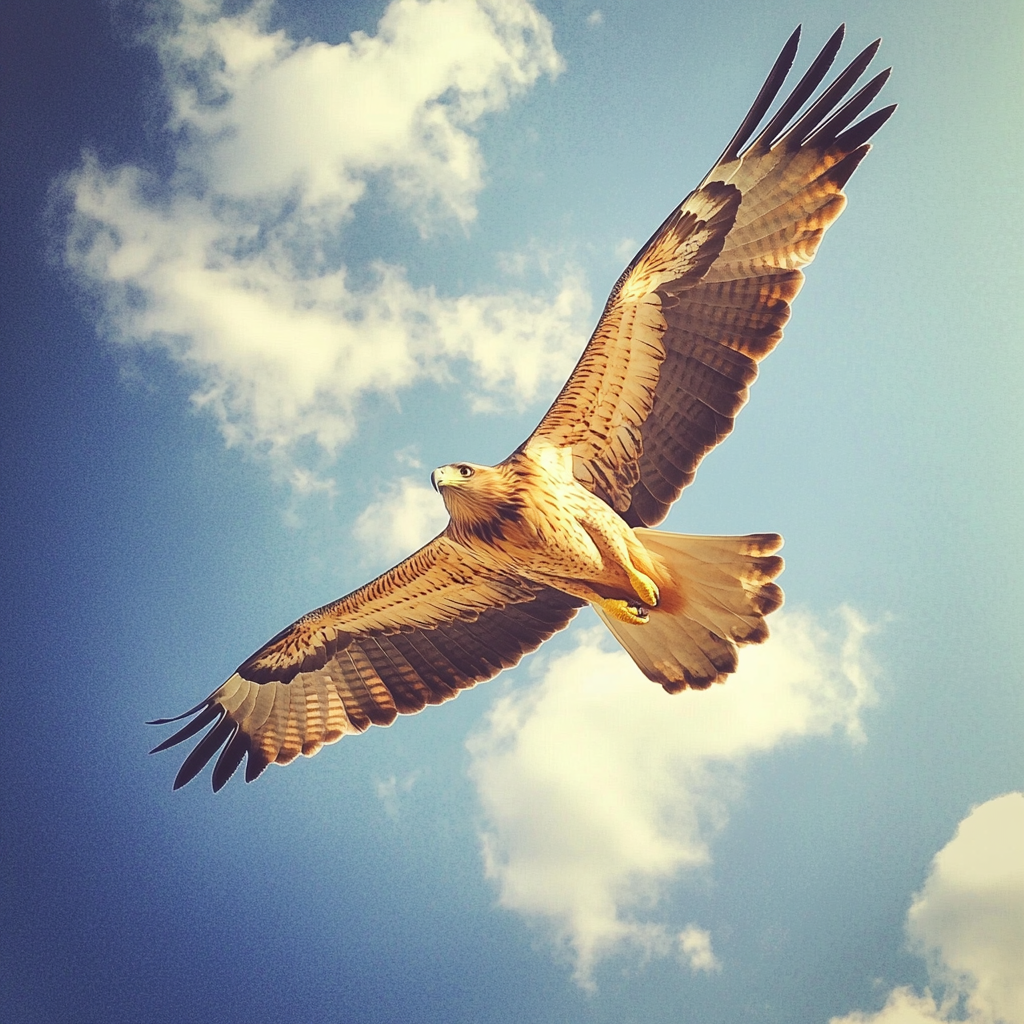 Un aigle en vol | Source : Midjourney