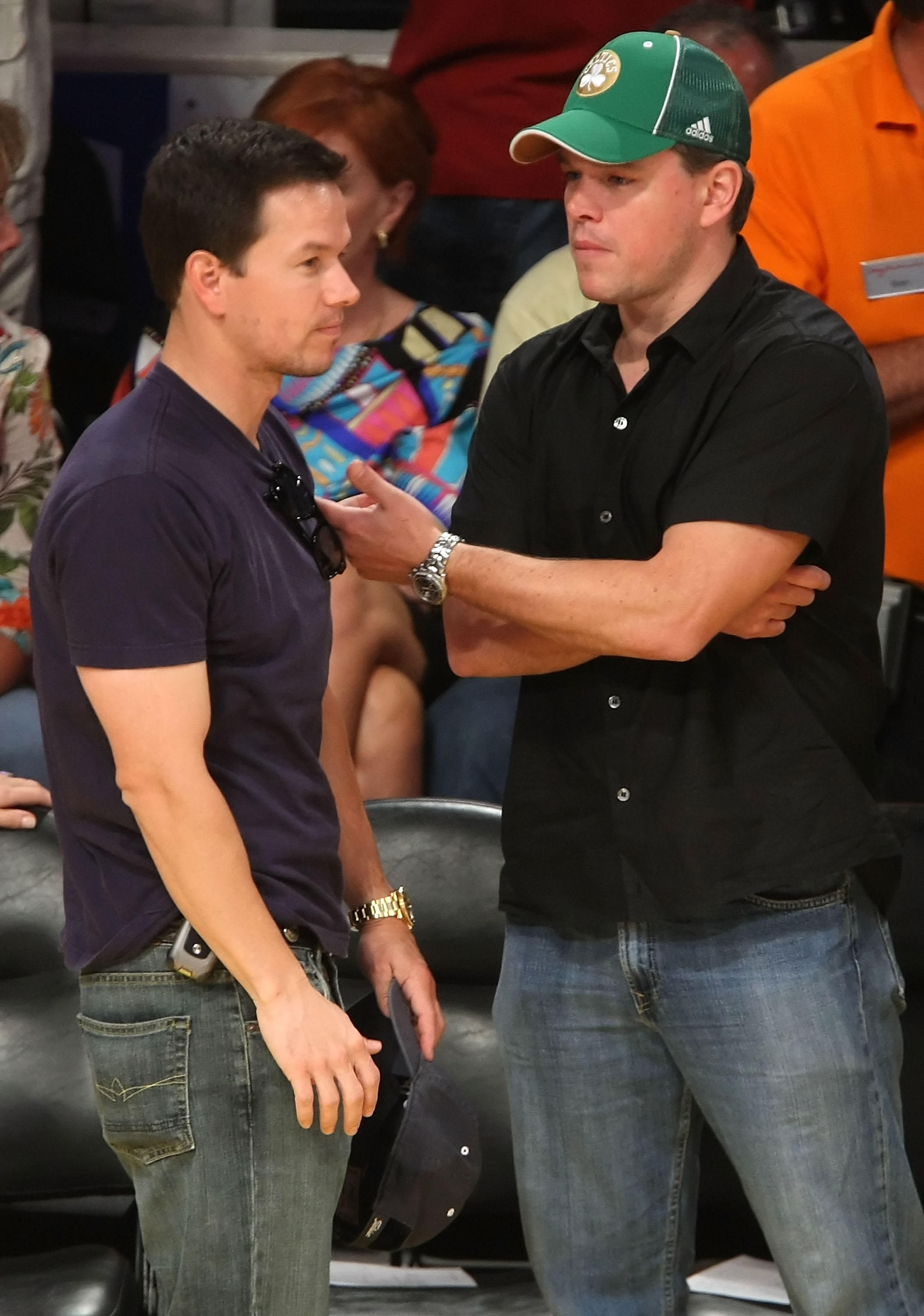Matt Damon et Mark Wahlberg en juin 2008 à Los Angeles, Californie | Source : Getty Images